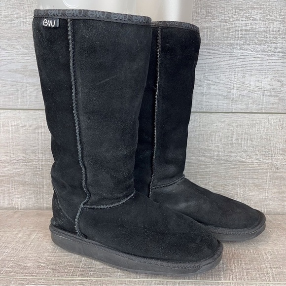 EMU sz 6 Brontë black suede wool lined boots - Picture 3 of 9